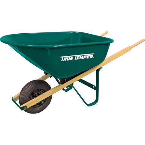 Shop True Temper 6 Cu Ft Steel Wheelbarrow At