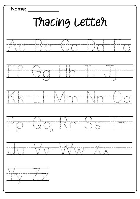 Print Tracing Letters Worksheets Names Writing Practice Name Writing