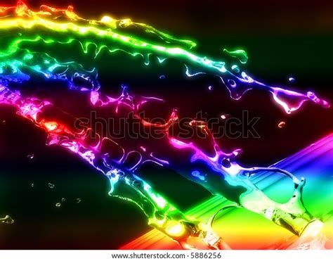 Rainbow Water Splash Stock Illustration 5886256 Shutterstock