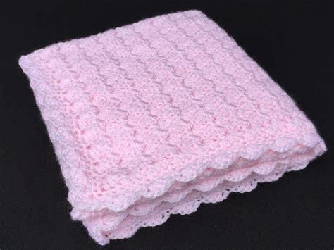Baby Blanket Pattern Slanted Shell Stitch Crochet Baby Blanket Etsy