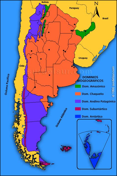 Mapa De Los Dominios Biogeográficos Mapa De Argentina Mapas Argentina