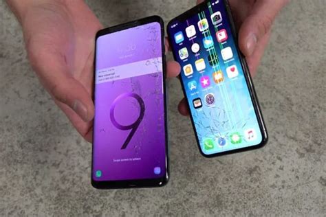 Thử Nghiệm Thả Rơi Samsung Galaxy S9 Iphone X Và Cái Kết Bất Ngờ