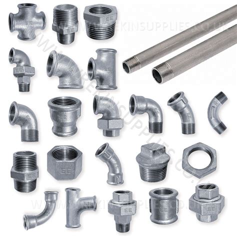 EE GALVANISED MALLEABLE IRON PIPE FITTINGS BSP WATER STEAM AIR GAS GALV