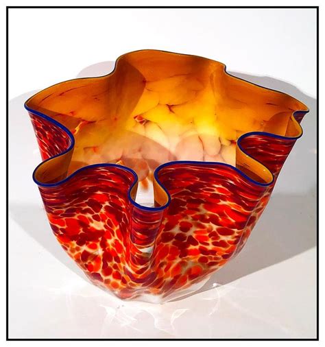 Dale Chihuly Dale Chihuly Large Original Glass Macchia Hand Signed