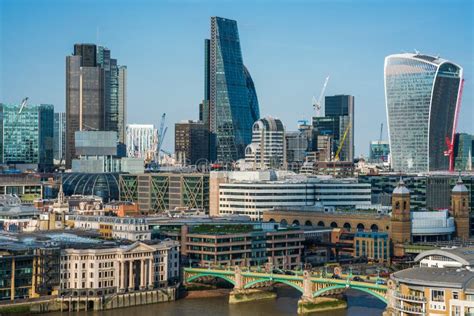 Vista Panoramica Di Londra Con I Grattacieli Moderni Iconici Fotografia