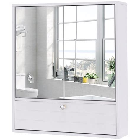 Modern over the toilet storage. Giantex Bathroom Cabinet Double Mirror Door Wall Mount ...