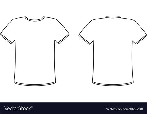 Blank Front And Back T Shirt Design Template Set Vector Image