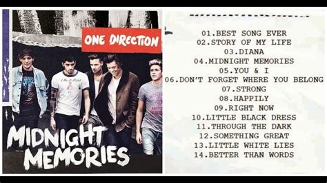 It reached number one in over ninety countries including the united kingdom and the usa. One Direction - Midnight Memories™ TRACK LISTING ...