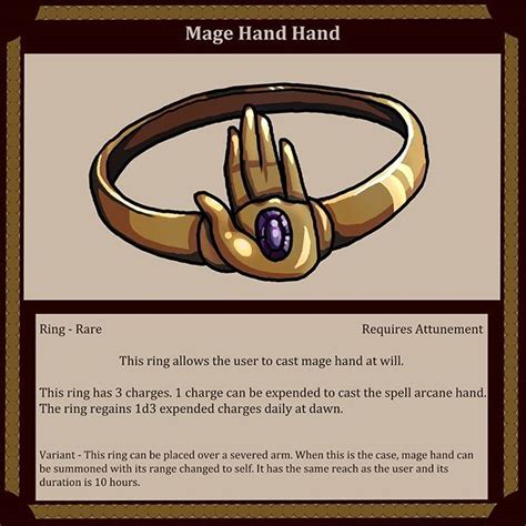 Mage Hand Hand I Love Mage Hand And Arcanabigbys Hand Theyre Some