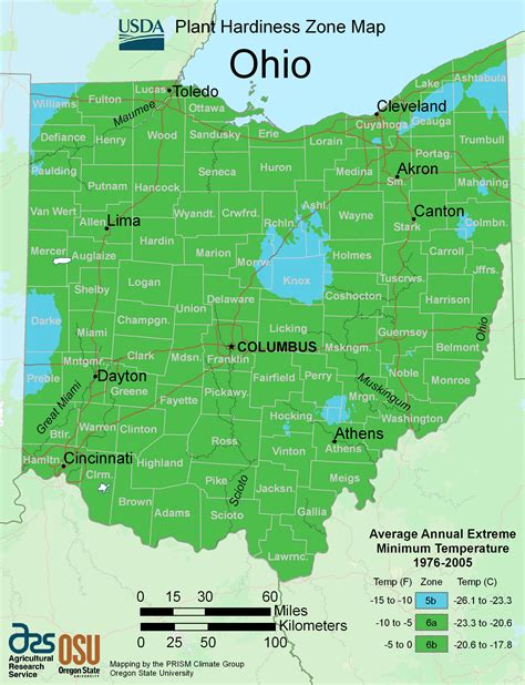 Ohio Plant Hardiness Zone Map •