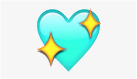 Clip Art Aesthetic Emojis Blue Sparkly Heart Emoji 1024x1024 Png