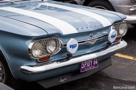 Front Bumper On Blue Chevrolet Corvair