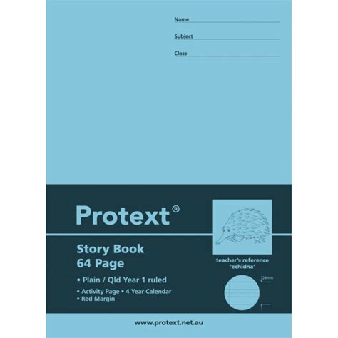 Protext Premium Story Book Plainqld Ruled Year 1 64 Page 330 X 240mm
