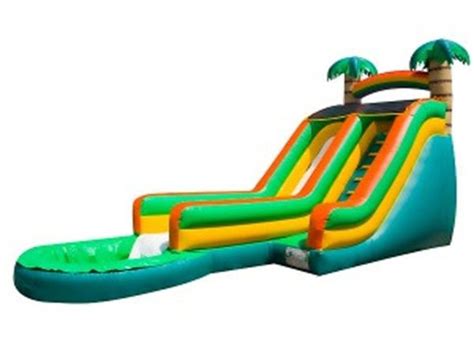 Product title banzai slide n soak splash park kids inflatable outdoor backyard water park average rating: Green Palm Tree Inflatable Water Slides / Inflatable ...