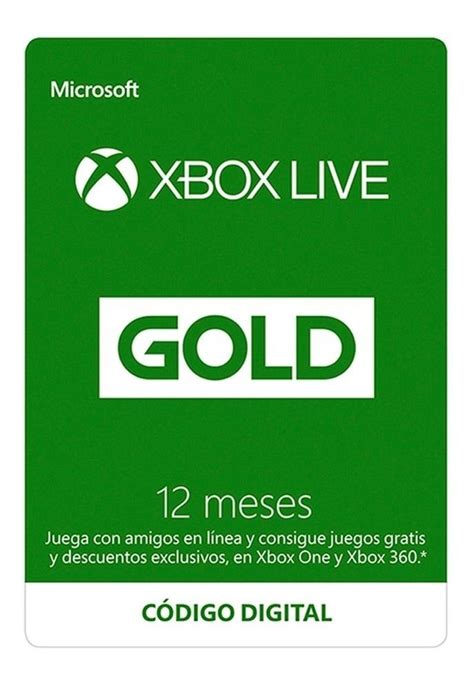 Xbox Live Gold 12 Meses 110000 En Mercado Libre