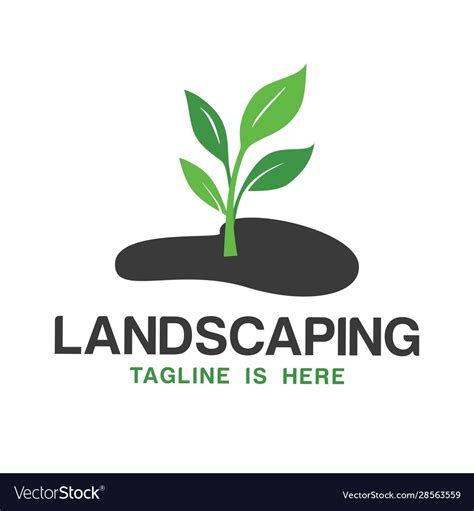 Landscaping Logo Royalty Free Vector Image Vectorstock