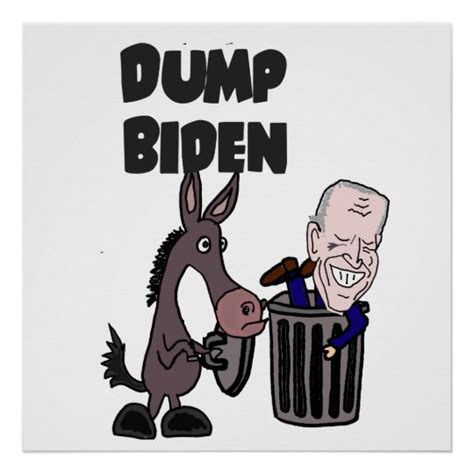 Funny Dump Joe Biden Cartoon Poster Uk