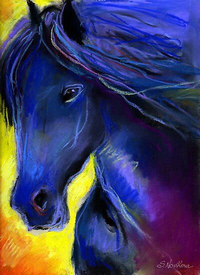 Friesian Horse Pastel Painting Svetlana Novikova By Svetlana Novikova