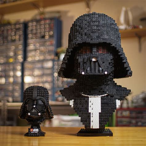Lego Darth Vader Bust Build It Yourself Bricker Builds