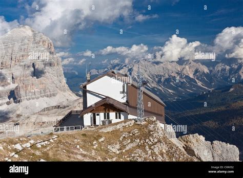 Cable Car View From Lagazuoi Mountain Falzarego Pass Dolomites