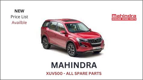 Mahindra Xuv500 Spare Parts Price List 2023