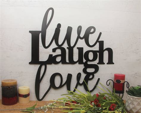 Live Laugh Love Wall Art Metal Wall Sign Decorative Wall Etsy Love