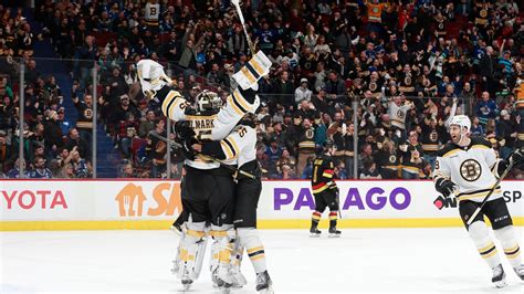 Watch Bruins Goaltender Linus Ullmark Scores Goal Nbc Boston