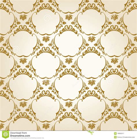 Seamless Wallpaper Background Vintage Gold Stock Vector