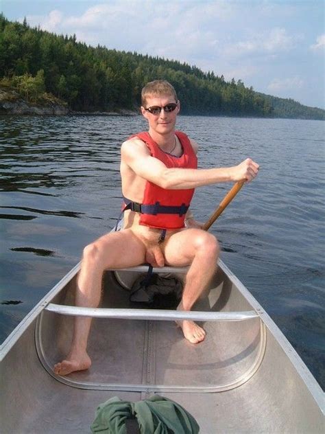 Nude Girl In Canoe