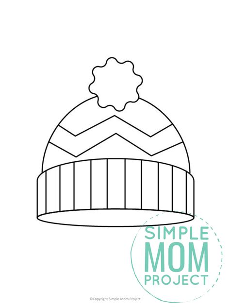 Free Printable Snow Hat Template Simple Mom Project