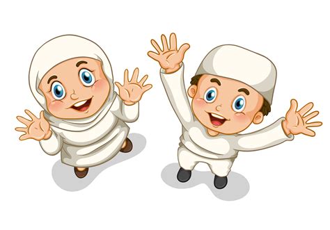 Anak Kartun Muslim Png Clipart Cartoon Child Moslem K