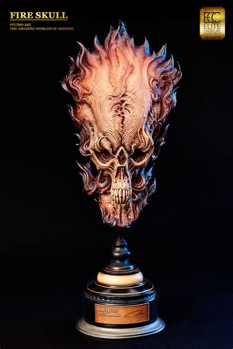 Fire Skull By Akihito Cinemaquette Bringing The Magic Of The Movies Home
