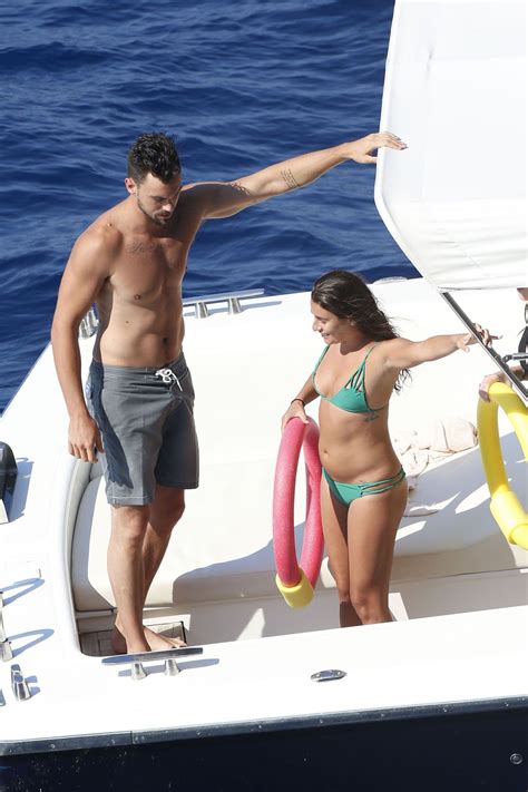 Lea Michele In Bikini On A Boat In Italy Hawtcelebs