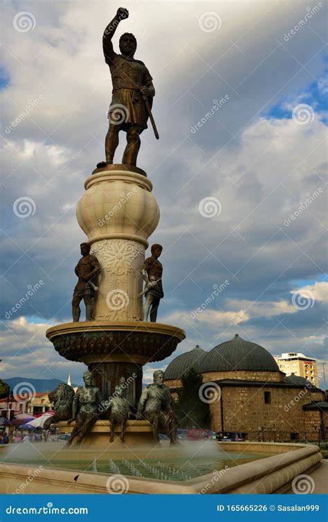 Landmarks Of North Macedonia Skopje Architecture Redaktionell Bild