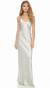 Images of Silver Silk Maxi Dress