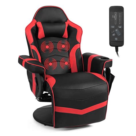 Buy Costway Massage Gaming Chair Ergonomic High Back Swivel Racing