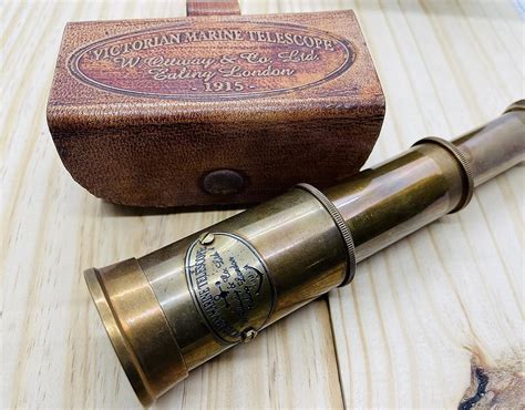 6 Inch Telescope Brass Spyglass Pirate Monocular Waterproof Pocket