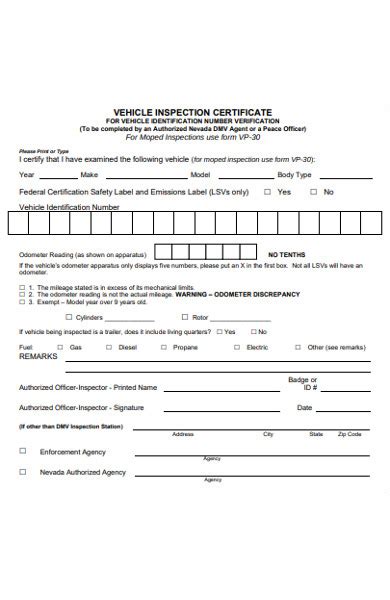 Free 52 Inspection Forms In Pdf Ms Word Xls