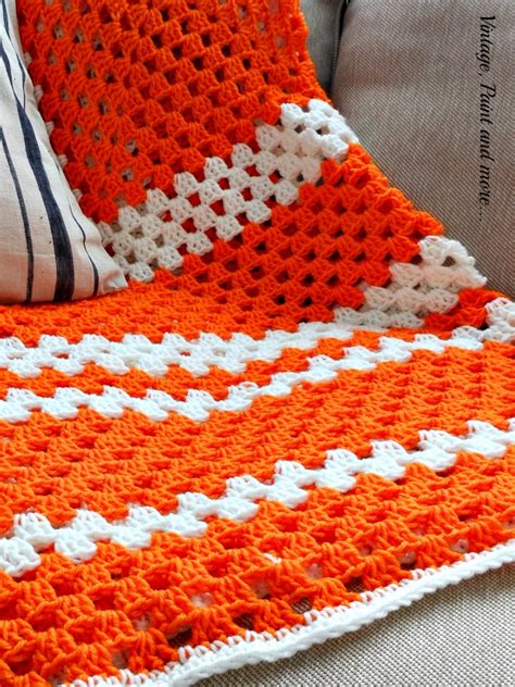 Crochet Granny Square Afghan Vintage Paint And More