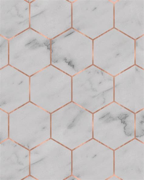 Marble Hexagon Wallpaper Hexagon Wallpaper Gold Wallpaper Bathroom