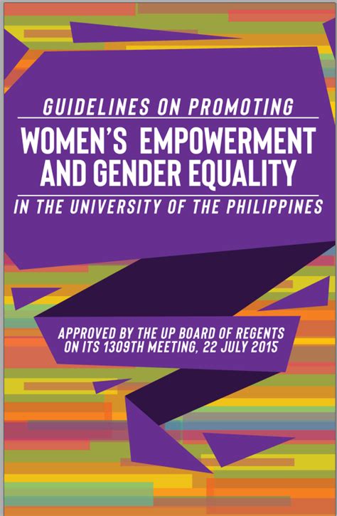 Guidelines On Promoting Women’s Empowerment And Gender Equality In The University Of The