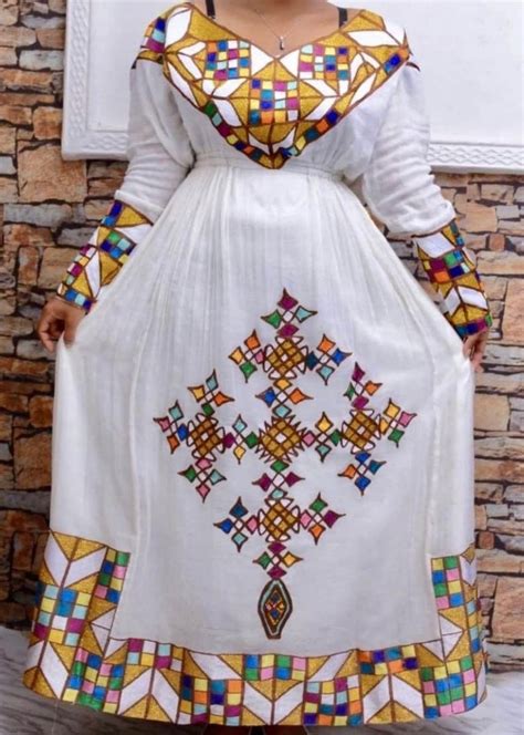 Ethiopian Traditional Dresskemis Ethiopian Dress Habesha Dress Eritrean Dress Town