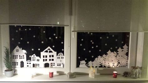Die vorlagen zum nachbasteln gibts natürlich zum ausdrucken dazu. Fensterbild Winterlandschaft zum Ausdrucken | Fensterbilder weihnachten, Weihnachten dekoration ...