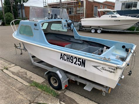 Half Cabin Fibreglass Runabout On Good Unreg Trailer My XXX Hot Girl