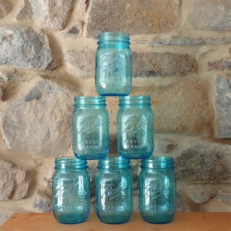 Blue Mason Jar Drinking Glasses With Lids Glasses With Lids