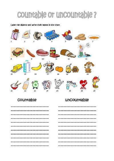 Quantifiers Nouns Worksheet Uncountable Nouns English Worksheets