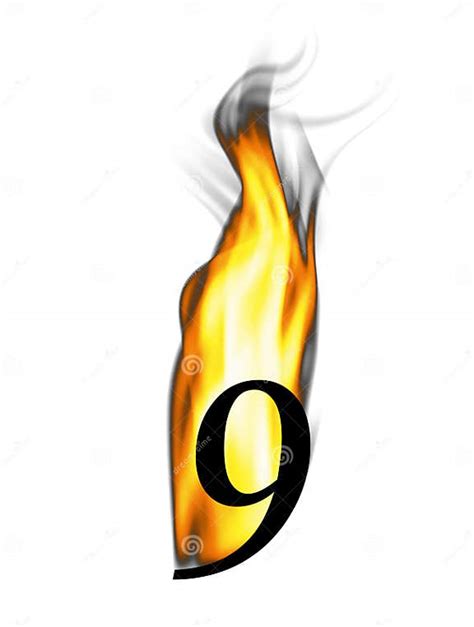 Fiery Number Nine Stock Illustration Illustration Of Ardent 5790556