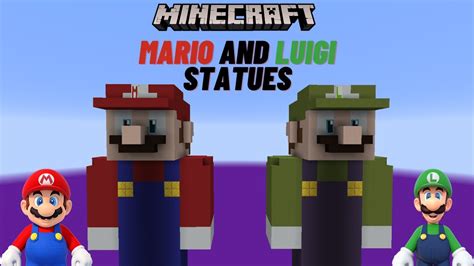 Minecraft Tutorial Mario And Luigi Statues Super Mario Youtube