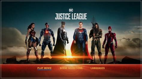 Justice League 2017 Dvd Menus