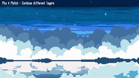Pixel Skies Background Pack By Digital Moons Gamemaker Marketplace